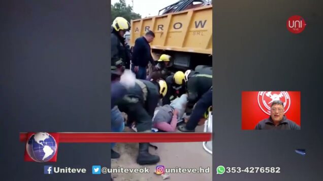 UNITEVE | Rescataron a un ciclista debajo de un camión
