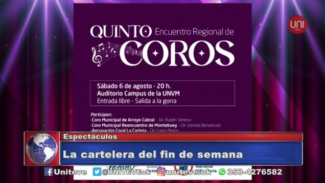 UNITEVE | Columna de espectáculos – Rodrigo Urquía
