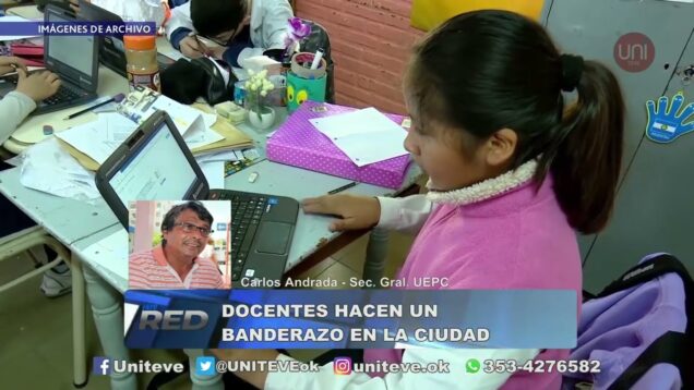 UNITEVE | Docente hacen un banderazo en la ciudad