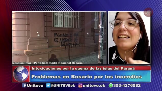 UNITEVE | Rosario protesta ante la quema en el delta del Paraná