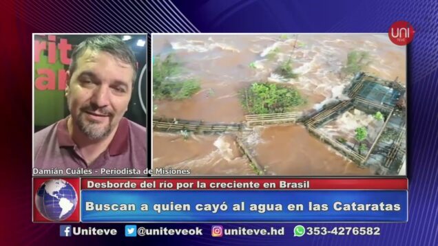 UNITEVE | Buscan a quien cayó al agua en las Cataratas