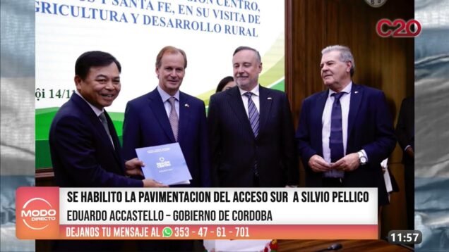 Modo Directo | Se Habilito La Pavimentacion Del Acceso Sur A Silvio Pellico – Eduardo Accastello