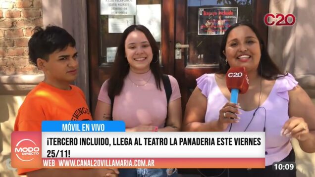 Modo Directo | ¡Tercero Incluido, llega al teatro la Panaderia este viernes 25/11!