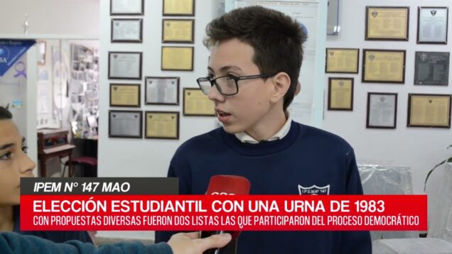 C20 Noticias | Ipem N° 147 Mao | Elección Estudiantil