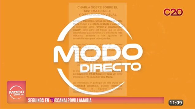 Modo Directo | Braile y Discapacidad Visual – Lautaro Peretti y Ariel Figueroa