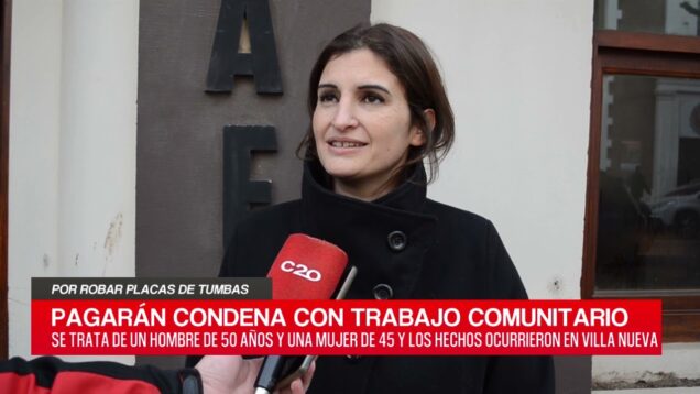 C20 Noticias |  Por robar placas de tumbas – Florencia Vottero