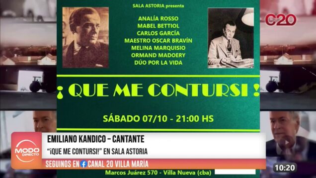 Modo Directo | Emiliano Kandico – “¡Que me contursi!” en Sala Astoria