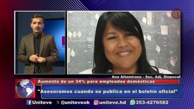 Uniteve Noticias | Aumento de un 34% para empleadas domésticas