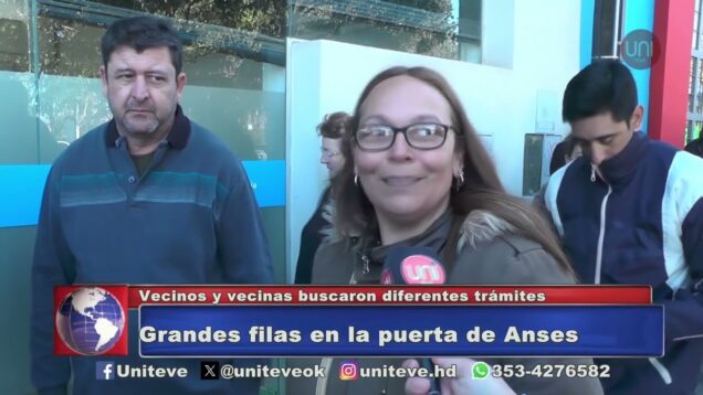 Uniteve Noticias | Larga cola en Anses Villa Maria