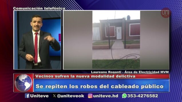 Uniteve Noticias | Siguen robando cables del alumbrado público villamariense