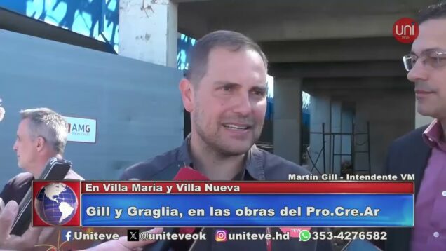 Uniteve Noticias | Gill y Graglia, en las obras de Procrear – Martín Gill y Natalio Graglia