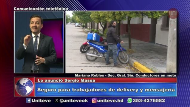 Uniteve Noticias | Seguro para trabajadores de delivery y mensajería