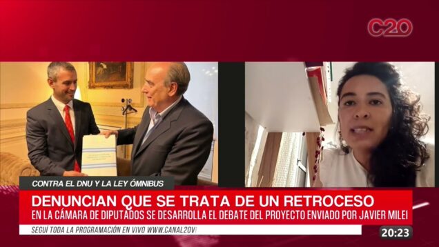 C20 Noticias | Contra el DNU y la Ley Omnibus – Gisela Perez