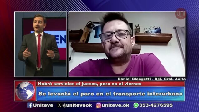 Uniteve Noticias | Se levantó el paro en el transporte interurbano