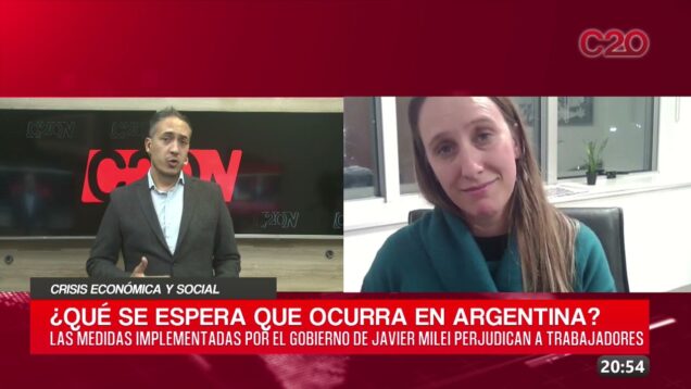 C20 Noticias | Luciana Echevarria – Crisis Economica Y Social