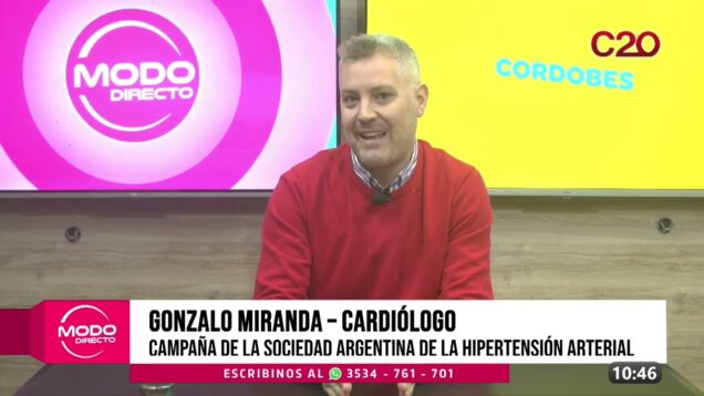 C20 Noticias | Modo Directo – Gonzalo Miranda – Campaña de la Sociedad Argentina de la Hipertensión Arterial
