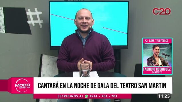 Modo Directo | Fabricio Rodriguez – Cantará en la noche de gala en el Teatro San Martin