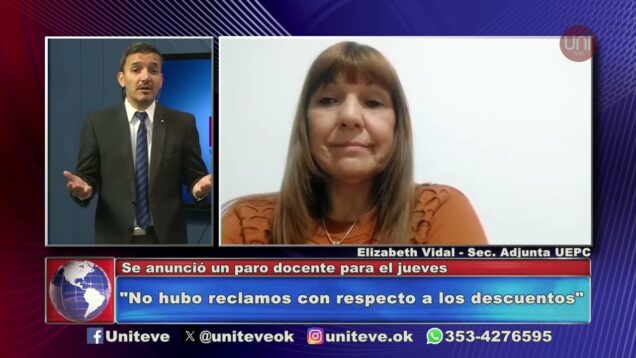 Uniteve Noticias | UEPC anunció que se suma al paro docente