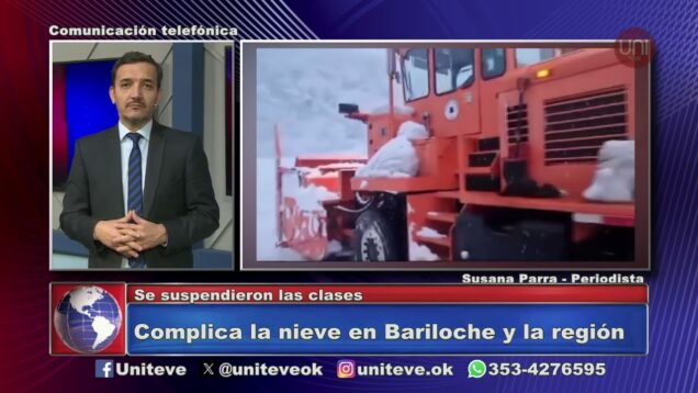 Uniteve Noticias | Complica la nieve en Bariloche y la región