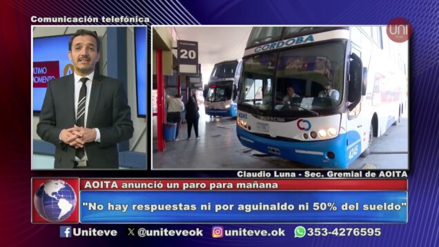 Uniteve Noticias | Paro de transporte AOITA