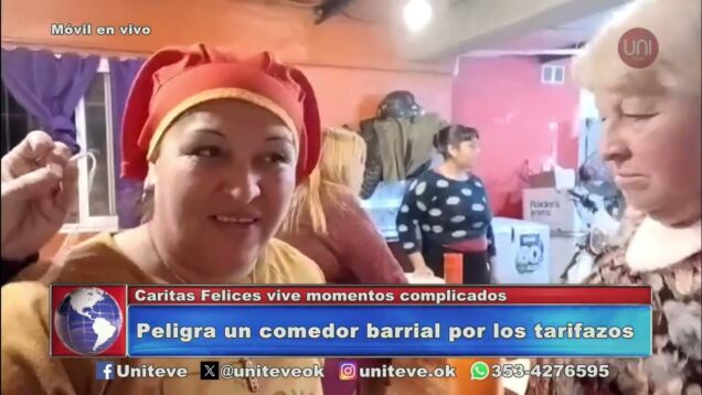 Uniteve Noticias | Comedor Caritas Felices vive una crítica situación con tarifas