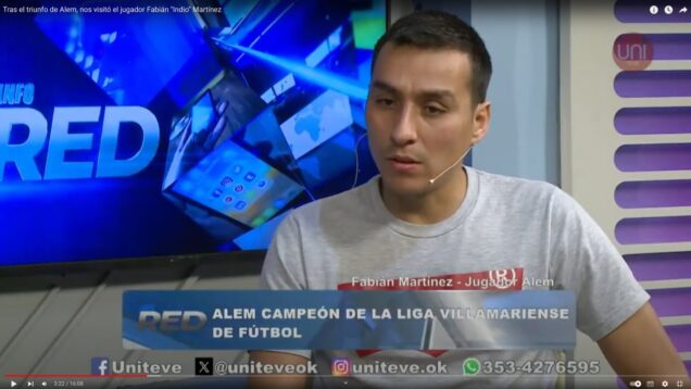 Uniteve Noticias | Tras el triunfo de Alem, nos visitó el jugador Fabián “Indio” Martínez