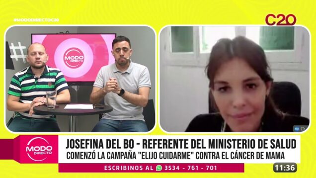 Modo Directo | Josefina Del Bo – Comenzó la campaña “Elijo Cuidarme” contra el cáncer de mama