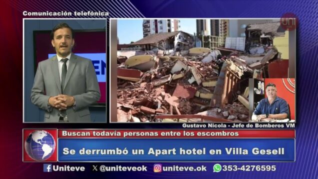Uniteve Noticias | Se derrumbó un Apart Hotel en Villa Gesell