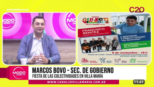Modo Directo | Agenda de la Municipalidad y sus actividades – Marcos Bovo
