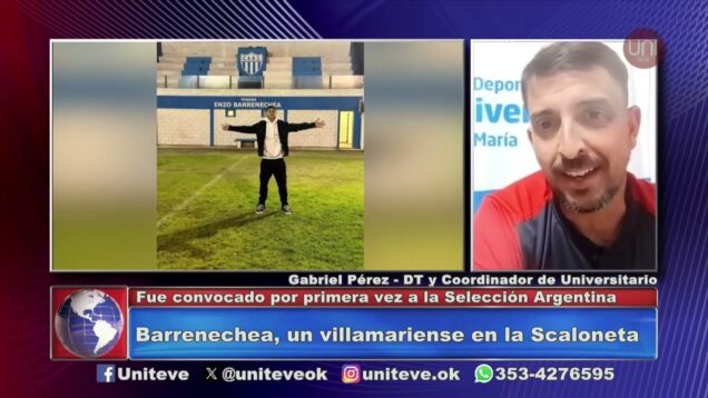 Uniteve Noticias | El villamariense Berrenechea fue convocado por Scaloni