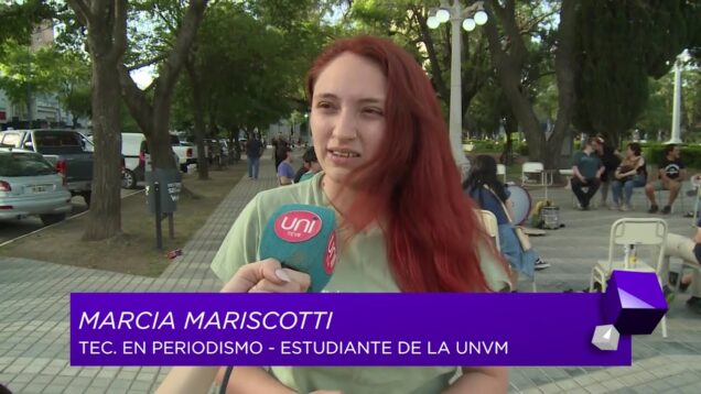 Uniteve Noticias | Estudiantes de la UNVM realizaron acciones de protestas y visibilización