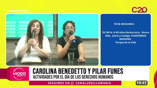 Modo Directo | Derechos humanos – Carolina Benedetto y Pilar Funes