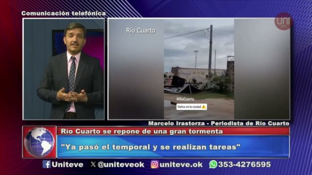 Uniteve Noticias | Una fuerte tormenta azotó la ciudad de Río Cuarto