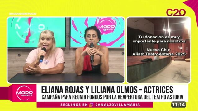 C20 Noticias | Teatro Astoria – Eliana Rojas y Liliana Olmos