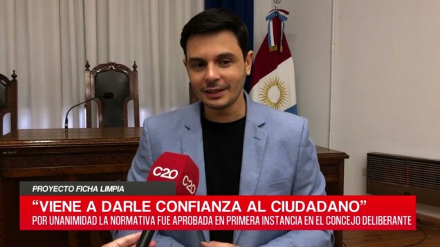 C20 Noticias | Proyecto ficha limpia – Juan Pablo Inglese