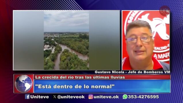 Uniteve Noticias | La crecida del río tras la últimas lluvias