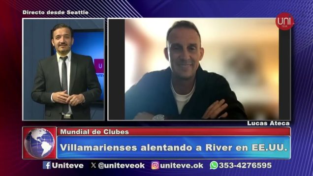 Uniteve Noticias | Villamariense alienta a River en Estados Unidos