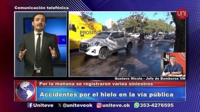 Uniteve Noticias | Accidentes por el hielo en la vía pública