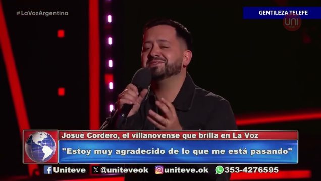 Uniteve Noticias | Josué Cordero, el villanovense que brilla en La Voz
