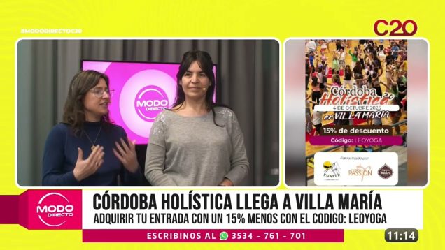 Modo Directo | Córdoba holística llega a Villa María – Eleonora Casadei y Meli Díaz