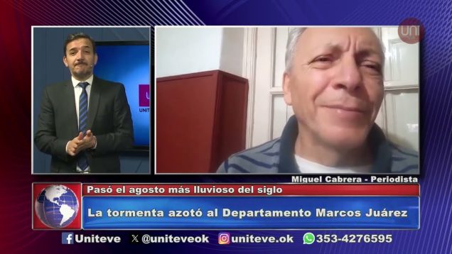 Uniteve Noticias | La tormenta azotó al departamento Marcos Juarez