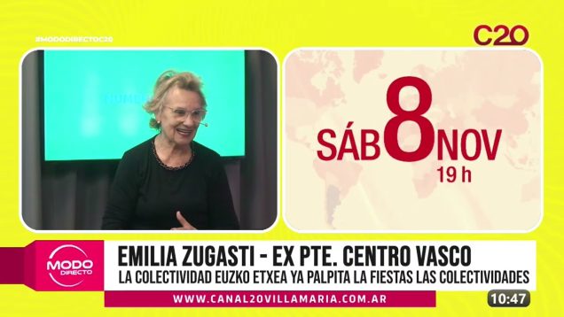 Modo Directo | Fiesta de las colectividades – Emilia Zugasti
