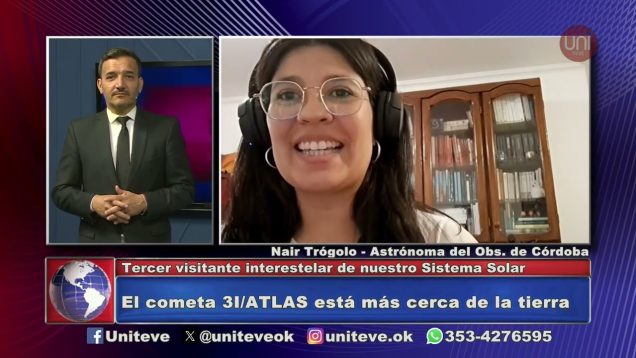 Uniteve Noticias | El cometa 3I/ATLAS está más cerca de la tierra