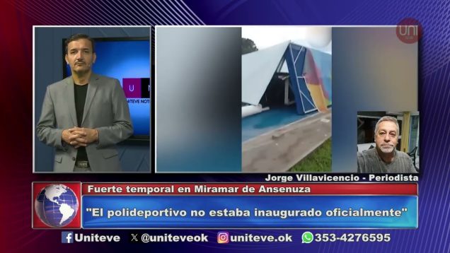 Uniteve Noticias | Fuerte temporal en Miramar de Ansenuza